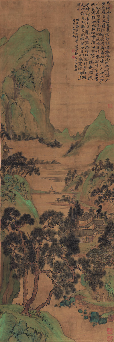 清代画.华岩_梅竹春音图_绢本_6827.20358