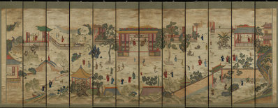 清代画_寿宴图屏_12845.5000