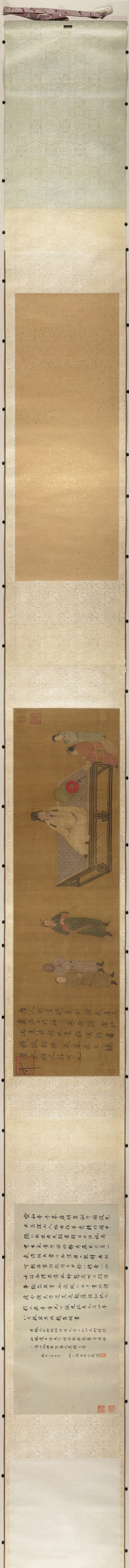清代画_传宋徽宗_明皇训储图卷绢本_大都_44412.3661