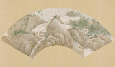 清代画.任熊_十万图册_扇面