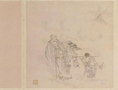 明代画.顾绣十六应真册_5_5300.4060