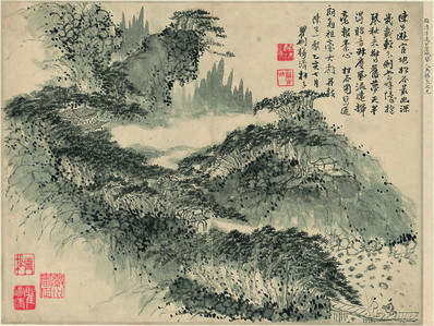 明代画.陈洪绶_花卉山水_纸_1_4206.3160