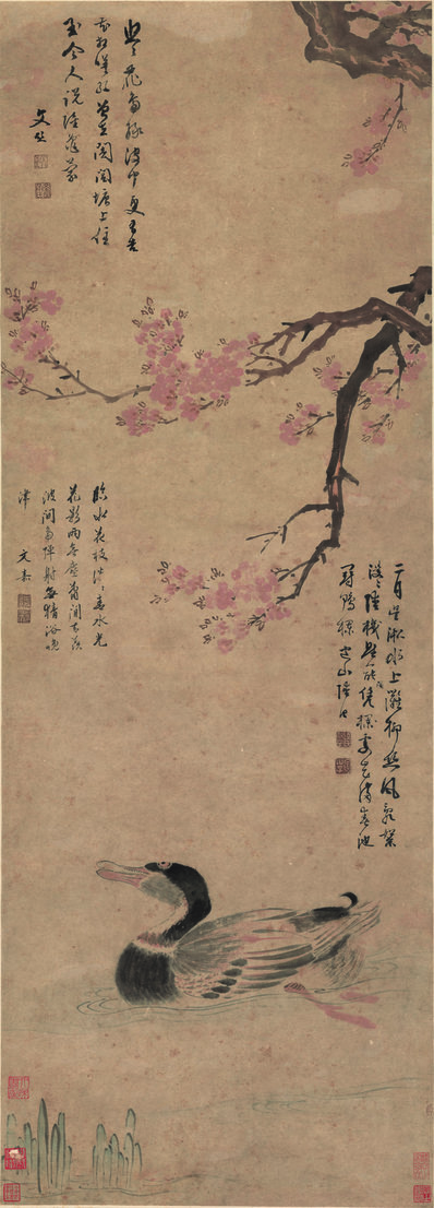 明代画.陆包山_花鸟立轴_纸_5085.14134