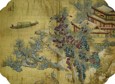 明代画.蓝瑛_雪溪图绫_5158.3754