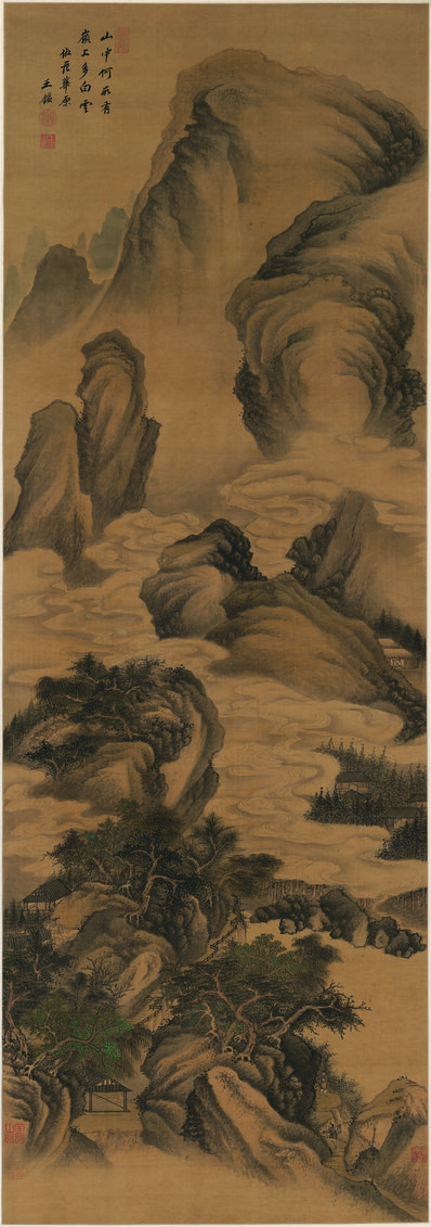 明代画.王鉴_岭上白云图_绢_5975.16974