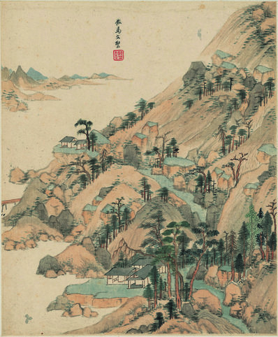 明代画.王鉴_仿古山水纸本_5_3551.4299