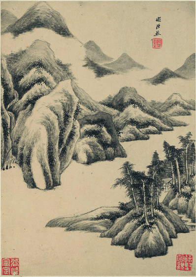 明代画.王鉴_仿古山水二纸本_12_2615.3688 明代画.王鉴_仿古山水二纸本_12_2615.3688