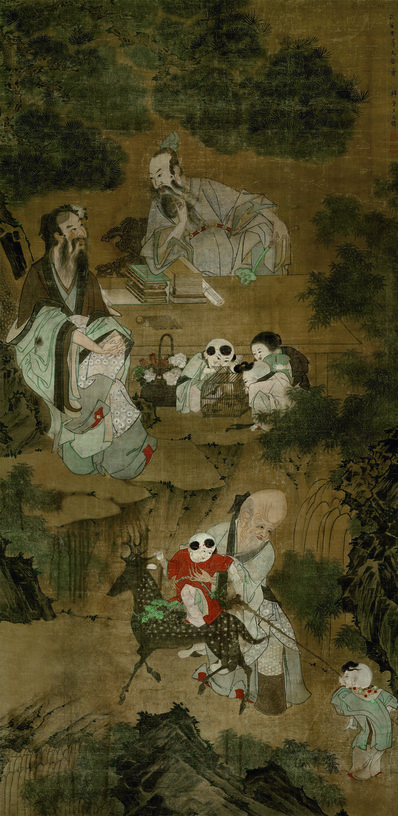 明代画.王文炜_祝寿图轴_2891.5925_183dpi