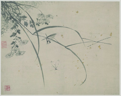 明代画.杜大成_花蝶草虫纸本_2_5016.3966