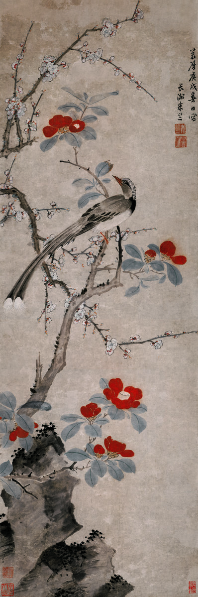 明代画.朱竺_梅茶山雀图_纸_5457.16439