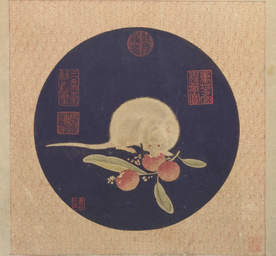 明代画.朱瞻基_瓜鼠图_3878.3600