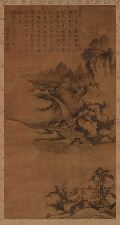 明代画_朝鲜王朝_同年饮宴图轴绢本_6223.11649