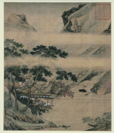 明代画.仇英_临溪水阁图_4725.5495