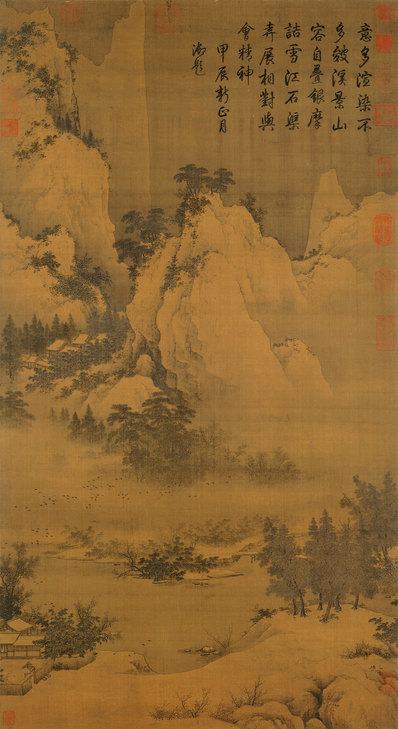 宋代画_溪山暮雪图轴_绢本_5454.9997_247dpi