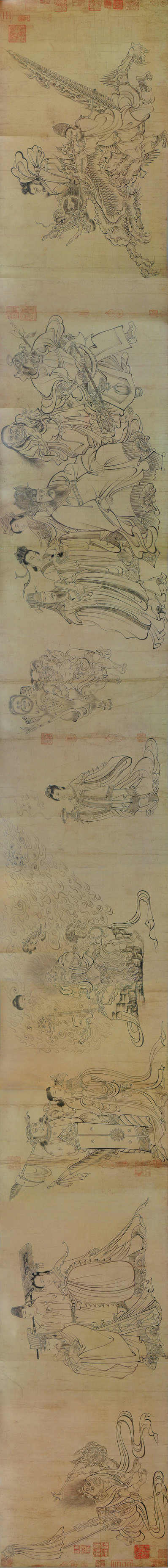 唐代画.吴道子_送子天王图_纸本_日本大阪市立美术_39003.4193