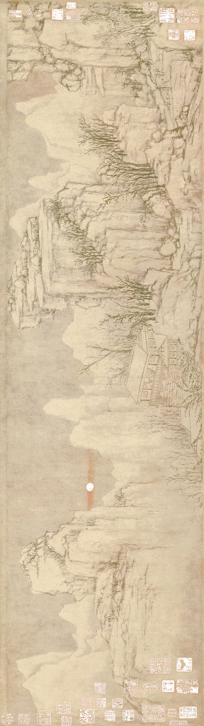元代画.黄公望快雪时晴图_快雪时晴图_画