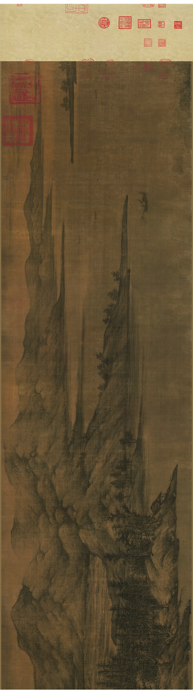 五代_董源_夏景山口画芯_绢本_21377.5973