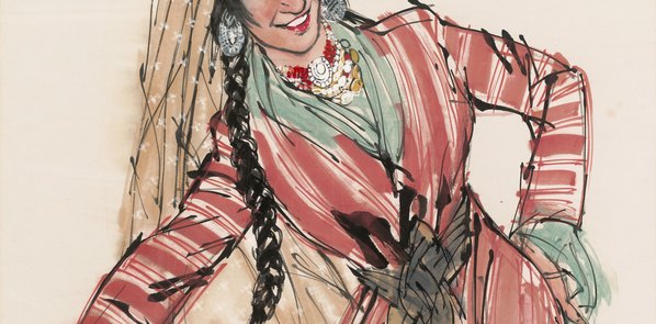 近代画.黄胄_高子湖畔纸本_9616.18968 近代画.黄胄_高子湖畔纸本_9616.18968