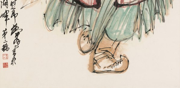 近代画.黄胄_高子湖畔纸本_9616.18968 近代画.黄胄_高子湖畔纸本_9616.18968