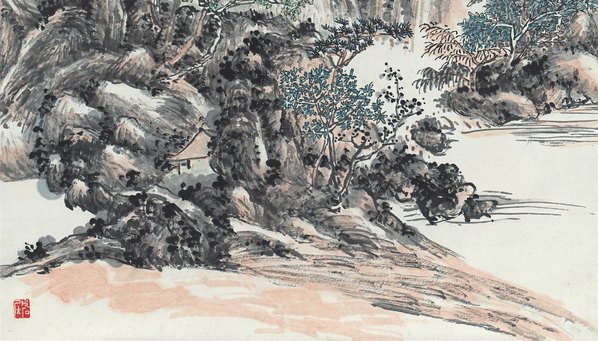 近代画.黄宾虹_山水图_纸本_7713.17564 近代画.黄宾虹_山水图_纸本_7713.17564