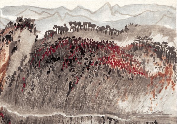 近代画.陆严少_白帝高为三峡镇_4677.3282 近代画.陆严少_白帝高为三峡镇_4677.3282
