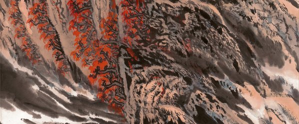 近代画.陆严少_满峡开帆图轴纸本_6826.11316