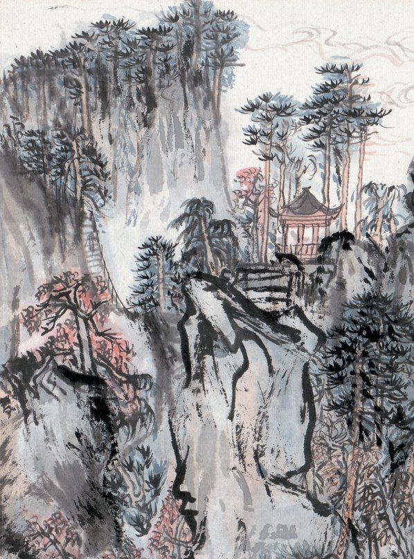近代画.陆严少_倒挂莲_5452.7370