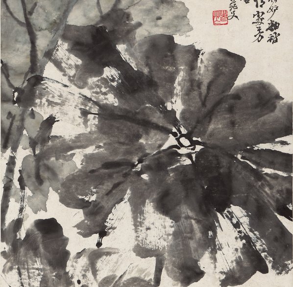 近代画._姚华_莲荷轴_纸_4144.16272 近代画._姚华_莲荷轴_纸_4144.16272