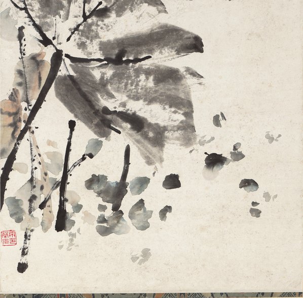 近代画._姚华_莲荷轴_纸_4144.16272 近代画._姚华_莲荷轴_纸_4144.16272