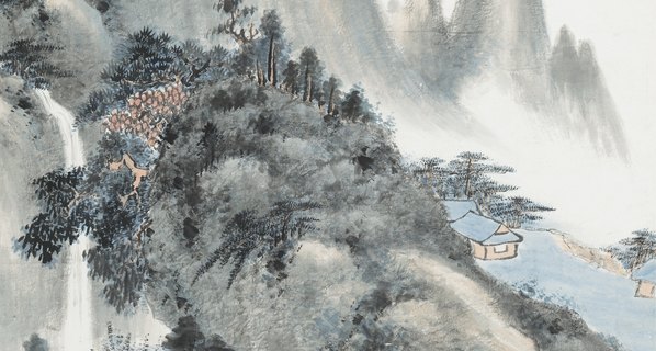 近代画.萧俊贤_山水轴_纸本_6208.13307