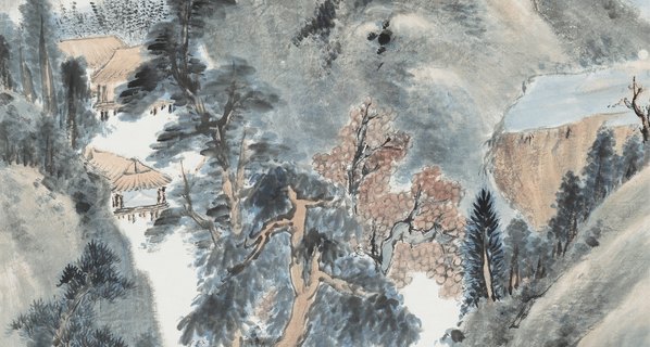 近代画.萧俊贤_山水轴_纸本_6208.13307