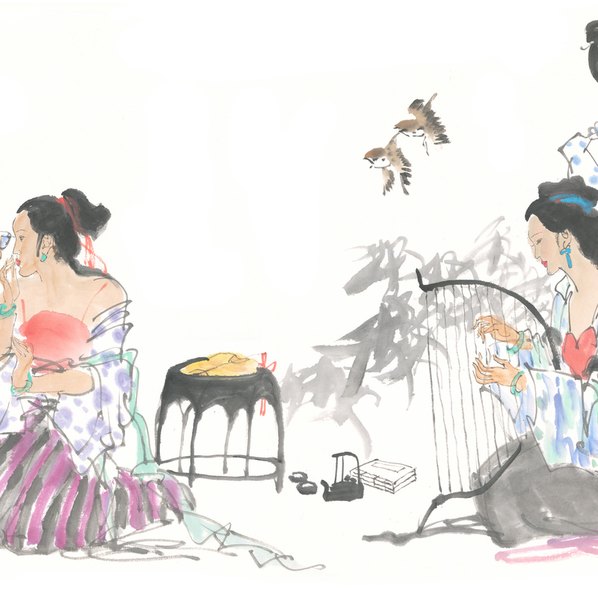 近代画.群艳好纸本_32492.5915