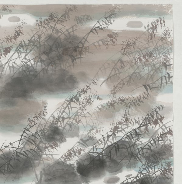 近代画.王明明代画.芦汀闲_9760.9862