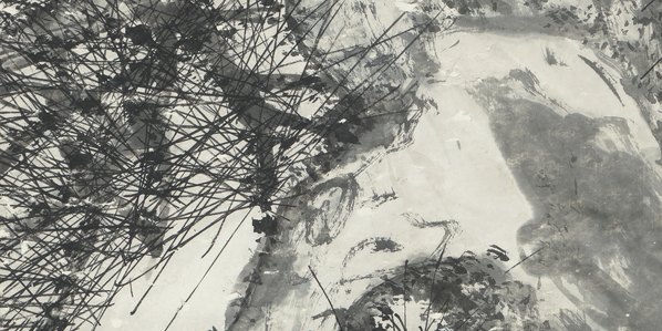 近代画.汤涤_墨笔松树轴_纸本_5846.11692 近代画.汤涤_墨笔松树轴_纸本_5846.11692