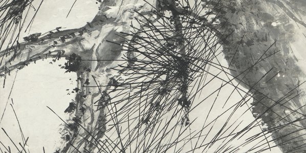 近代画.汤涤_墨笔松树轴_纸本_5846.11692 近代画.汤涤_墨笔松树轴_纸本_5846.11692