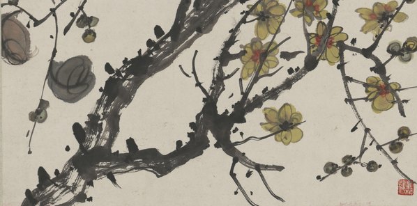 近代画.汤定之_汤涤_腊梅图轴_4000.7912 近代画.汤定之_汤涤_腊梅图轴_4000.7912