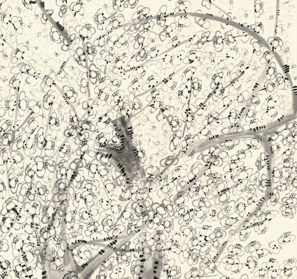 近代画.梁斌_繁梅长轴_9318.35047 近代画.梁斌_繁梅长轴_9318.35047