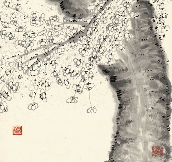 近代画.梁斌_繁梅长轴_9318.35047 近代画.梁斌_繁梅长轴_9318.35047
