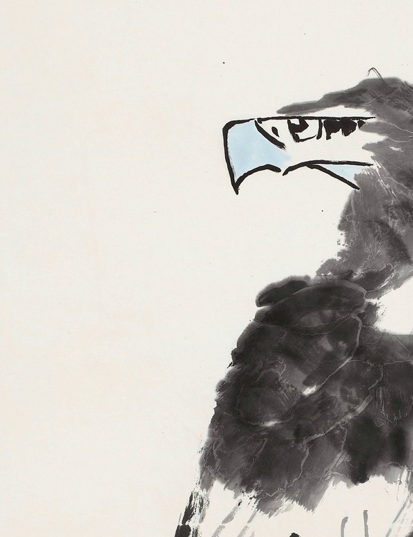 近代画.李苦禅_鹰_副_4205.5464