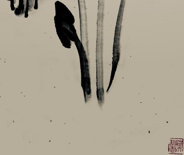 近代画.李苦禅_玉簪花开案头间_5150.17420 近代画.李苦禅_玉簪花开案头间_5150.17420
