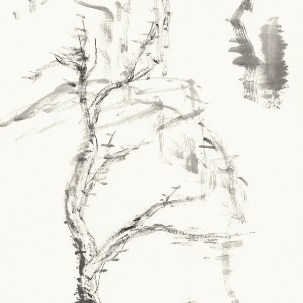 近代画.李世南_寒林奴僧_6095.24407