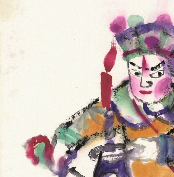近代画.李世南_三岔口_7672.7808 近代画.李世南_三岔口_7672.7808