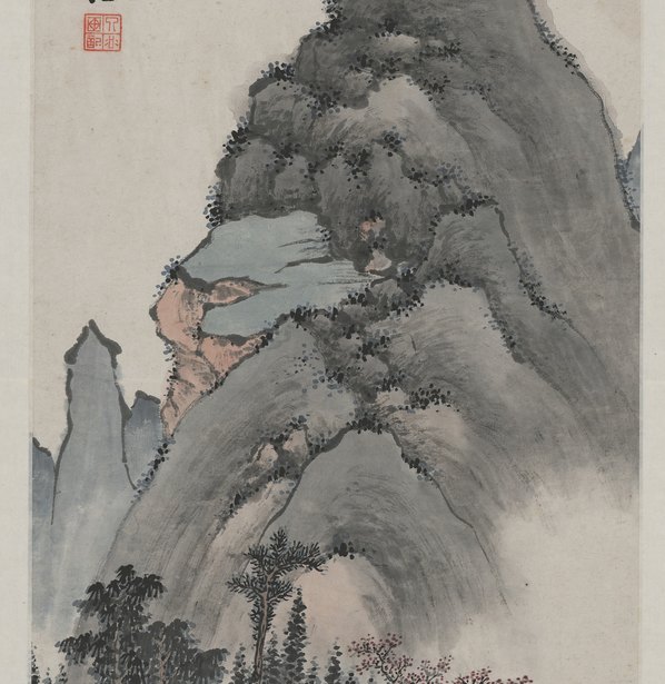 近代画.明俭_山水四条屏_4685.19283 近代画.明俭_山水四条屏_4685.19283