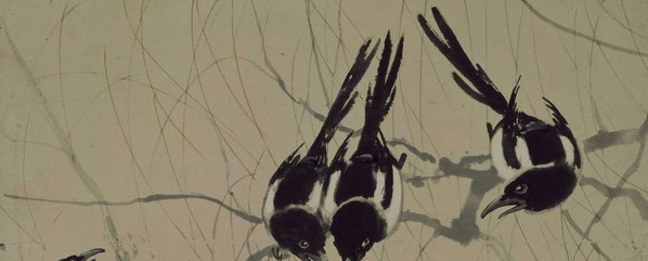 近代画.徐悲鸿_柳鹊图轴_北京故宫_最清代画.3894.6276 近代画.徐悲鸿_柳鹊图轴_北京故宫_最清代画.3894.6276
