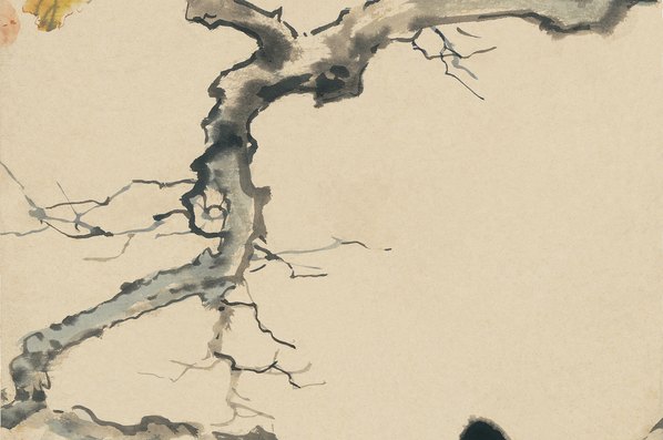 近代画.徐悲鸿_春日四喜鹊图_纸本_4586.12166 近代画.徐悲鸿_春日四喜鹊图_纸本_4586.12166