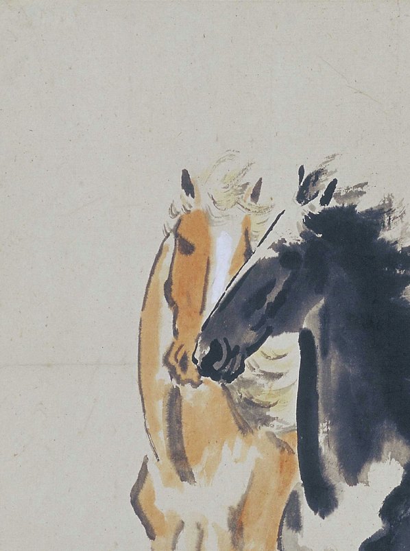 近代画.徐悲鸿_双马_3412.4582 近代画.徐悲鸿_双马_3412.4582