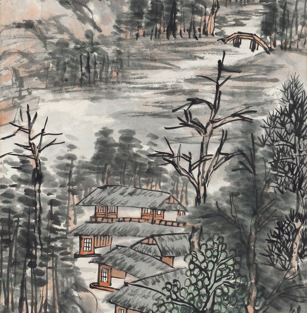 近代画.吴昌硕_山水轴_纸本_5118.20865