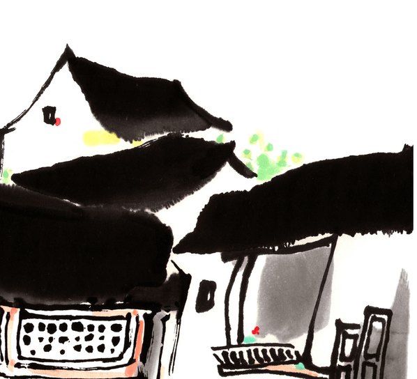 近代画.吴冠中_春燕_副_8661.7874