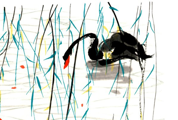 近代画.吴冠中_三鹅_副_7950.5354 近代画.吴冠中_三鹅_副_7950.5354