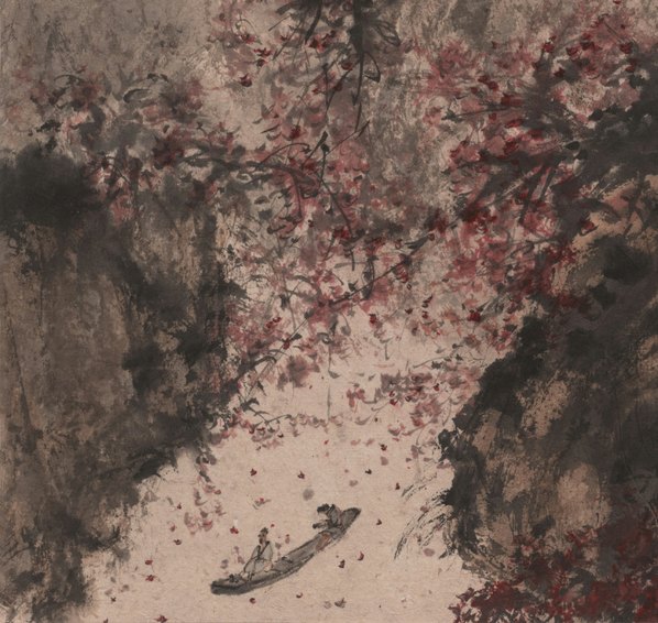 近代画.傅抱石_西风吹下红雨来_6675.6313 近代画.傅抱石_西风吹下红雨来_6675.6313